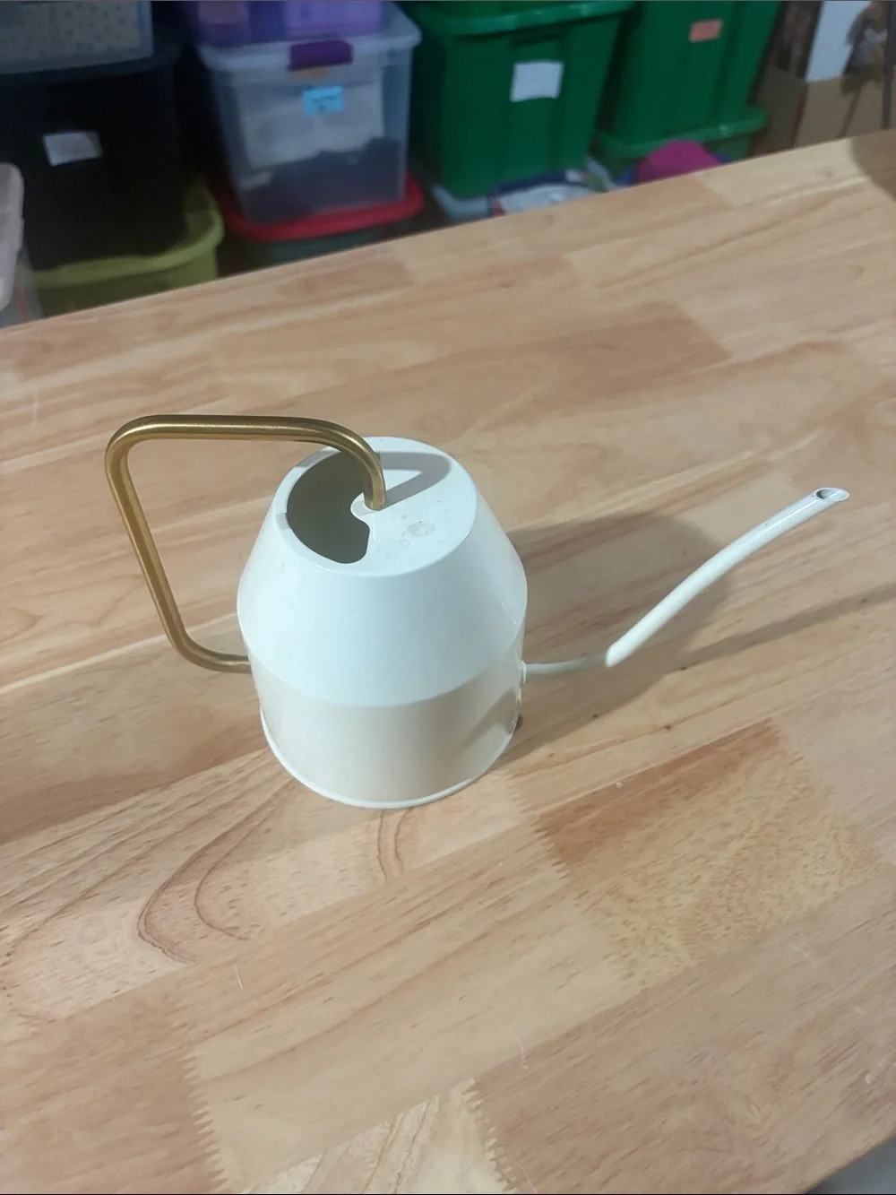 IKEA Ivory and Gold Watering Can